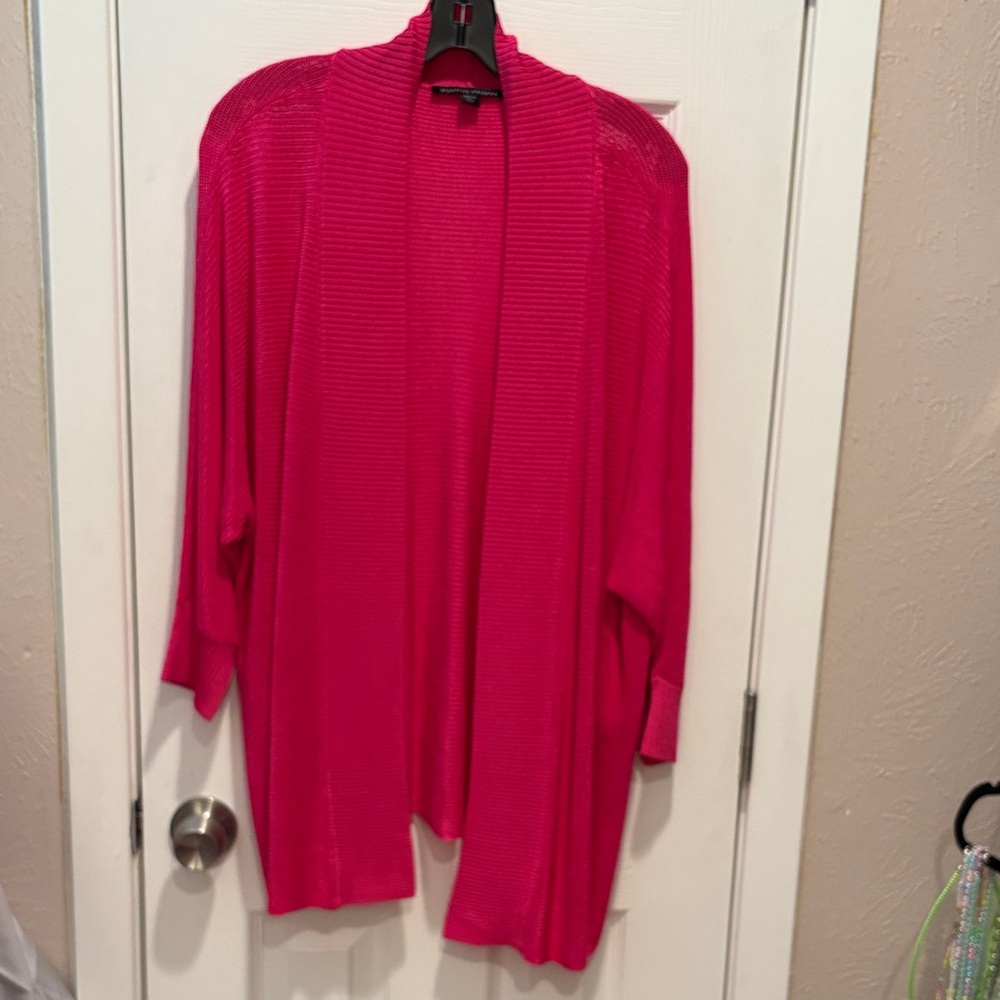 Boston Proper Vibrant Pink Cardigan
